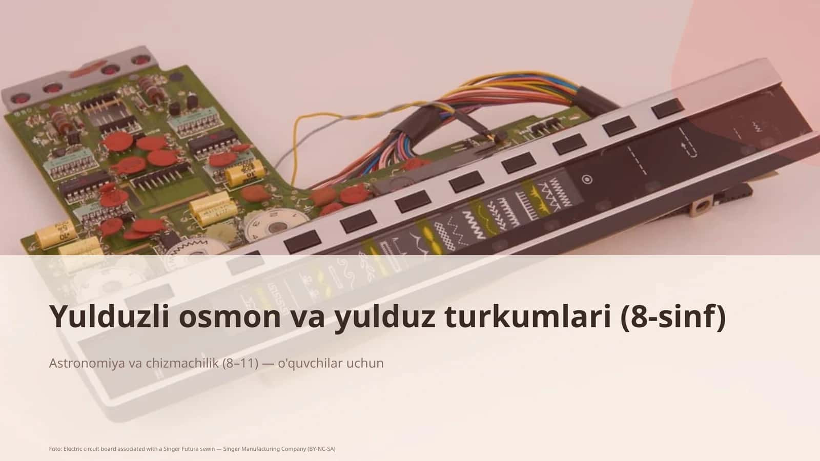 Yulduzli osmon va yulduz turkumlari (8-sinf)