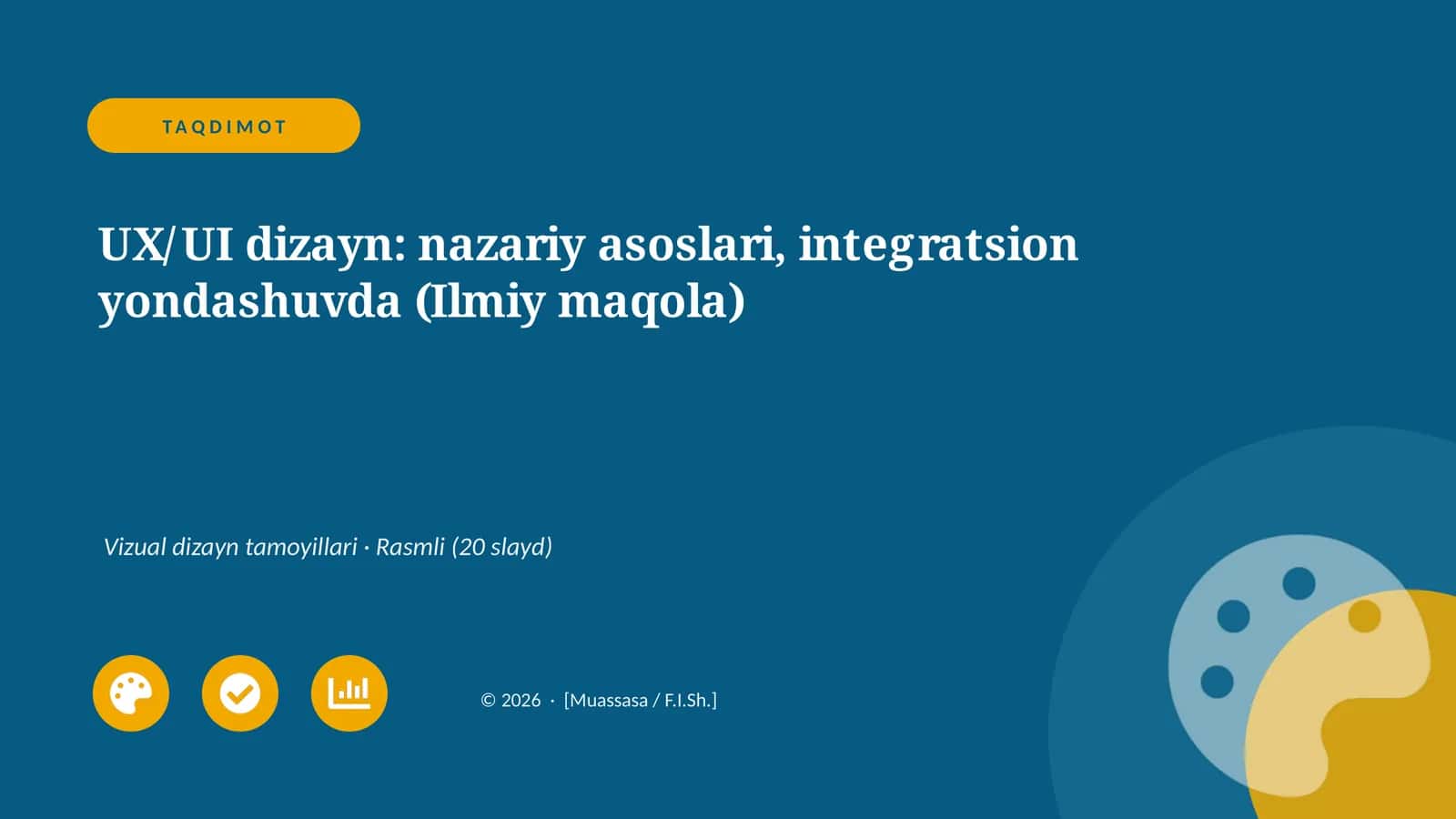 UX/UI dizayn: nazariy asoslari, integratsion yondashuvda (Ilmiy maqola)