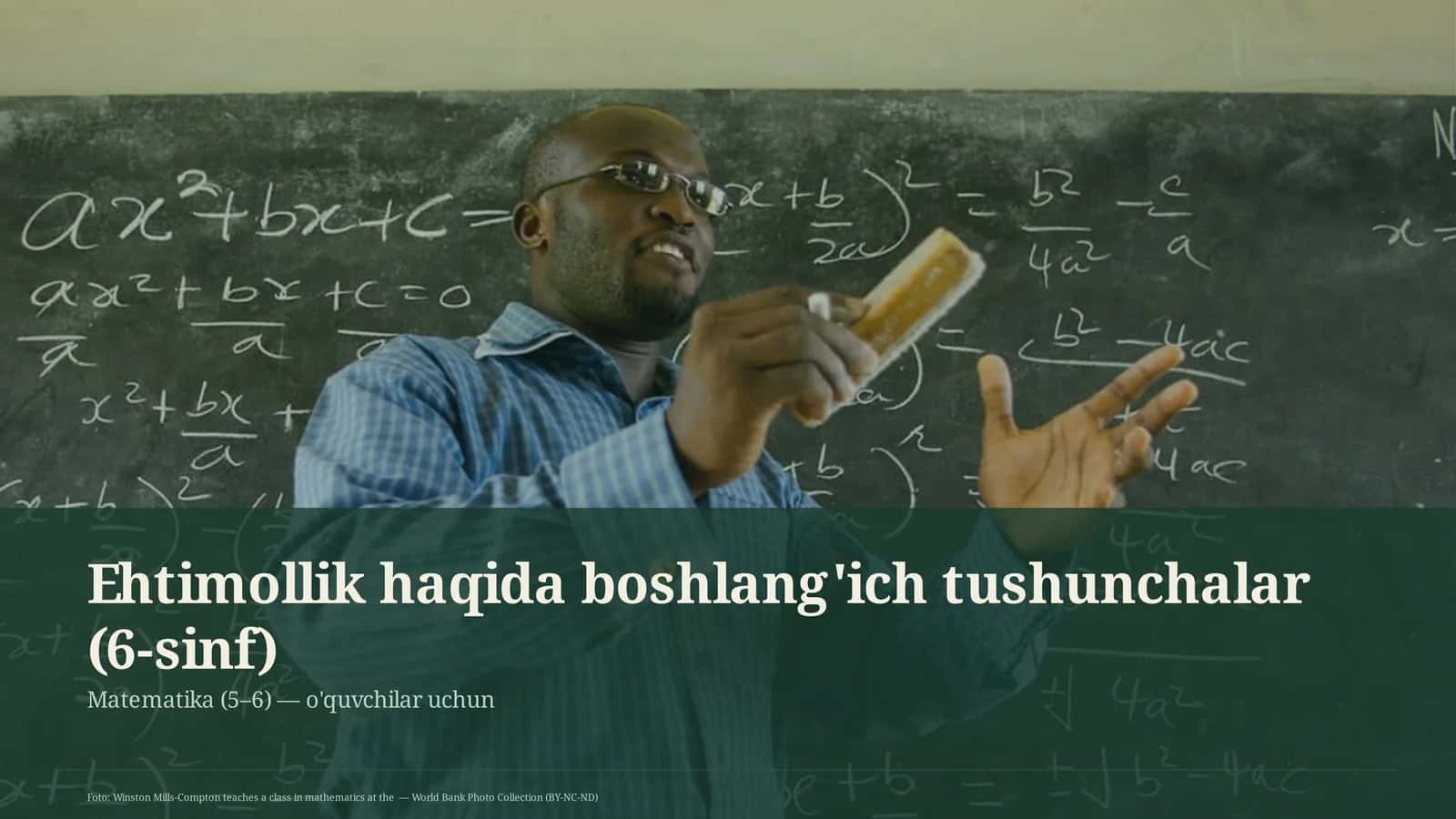 Ehtimollik haqida boshlang'ich tushunchalar (6-sinf)