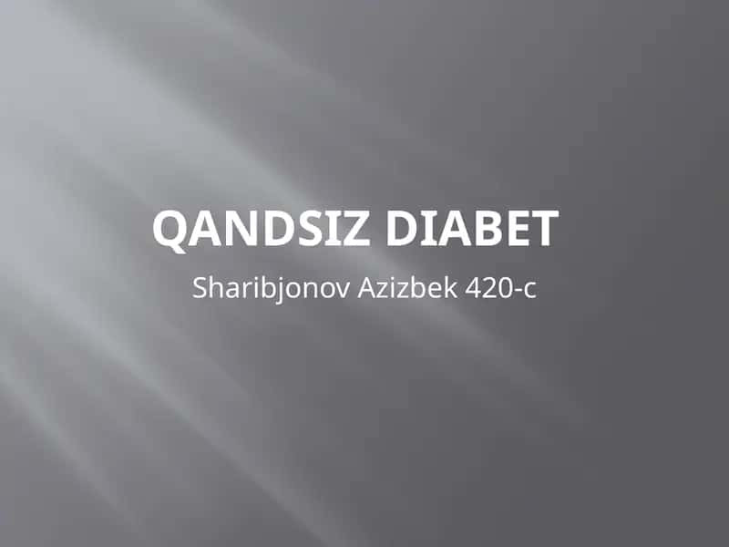 Qandsizdiabet
