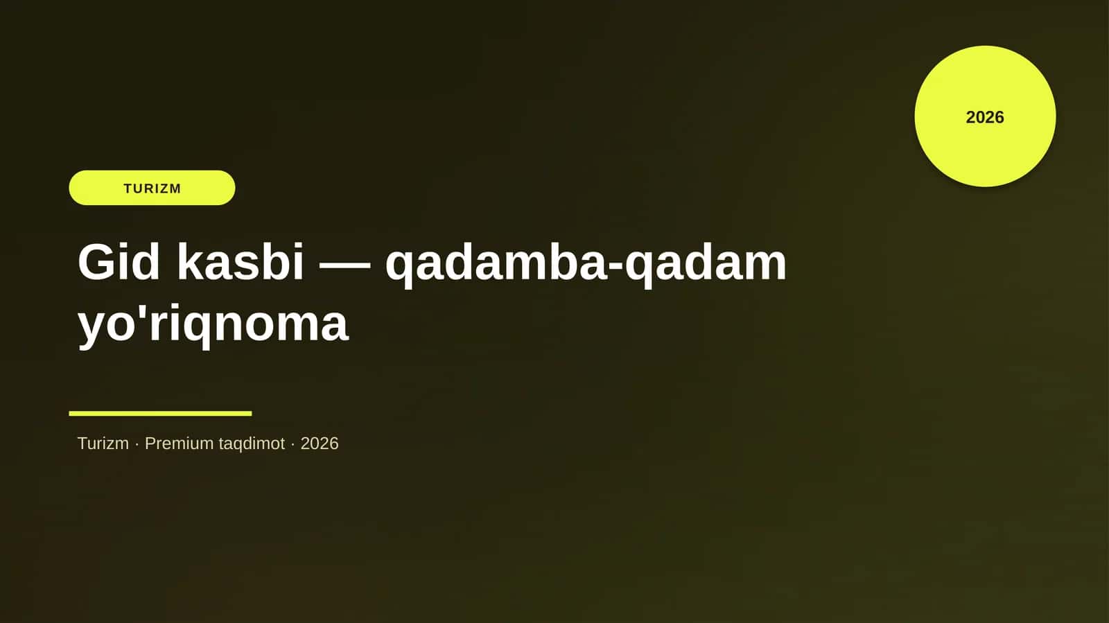 Gid kasbi — qadamba-qadam yo'riqnoma
