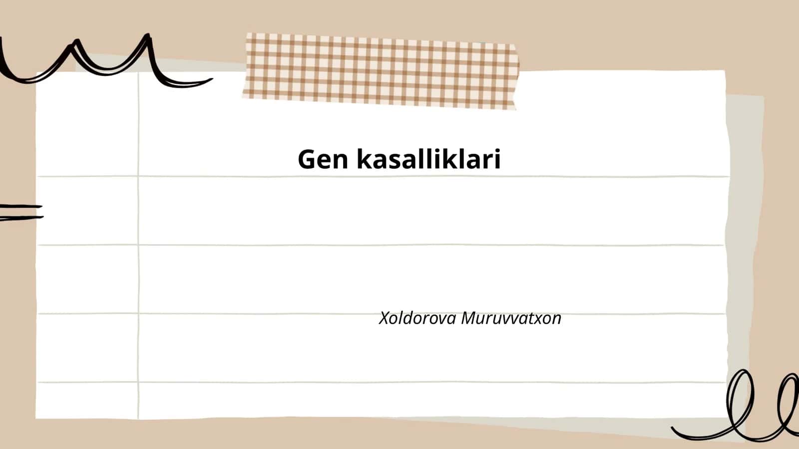Gen kasalliklari
