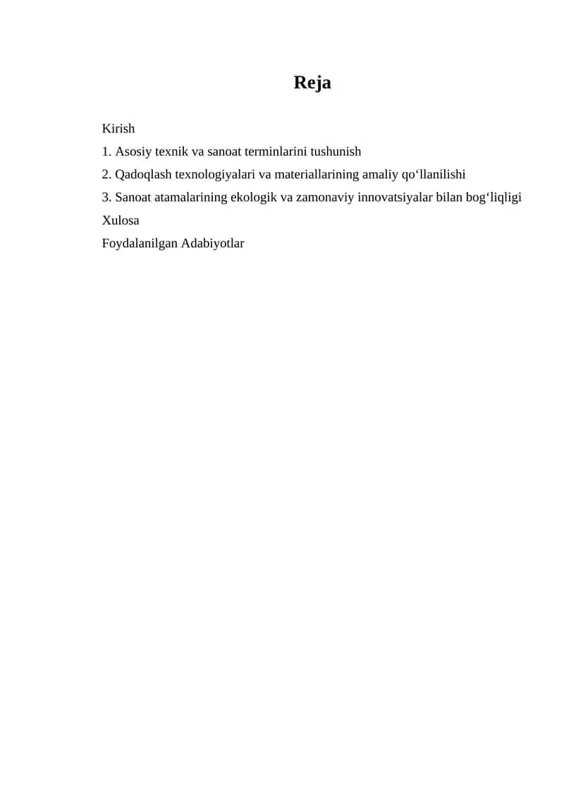Kemasozlik sanoati va qadoqlash texnologiyasi