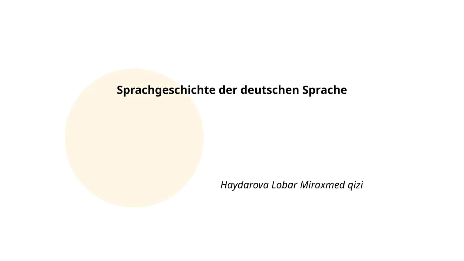 Sprachgeschichte der deutschen Sprache