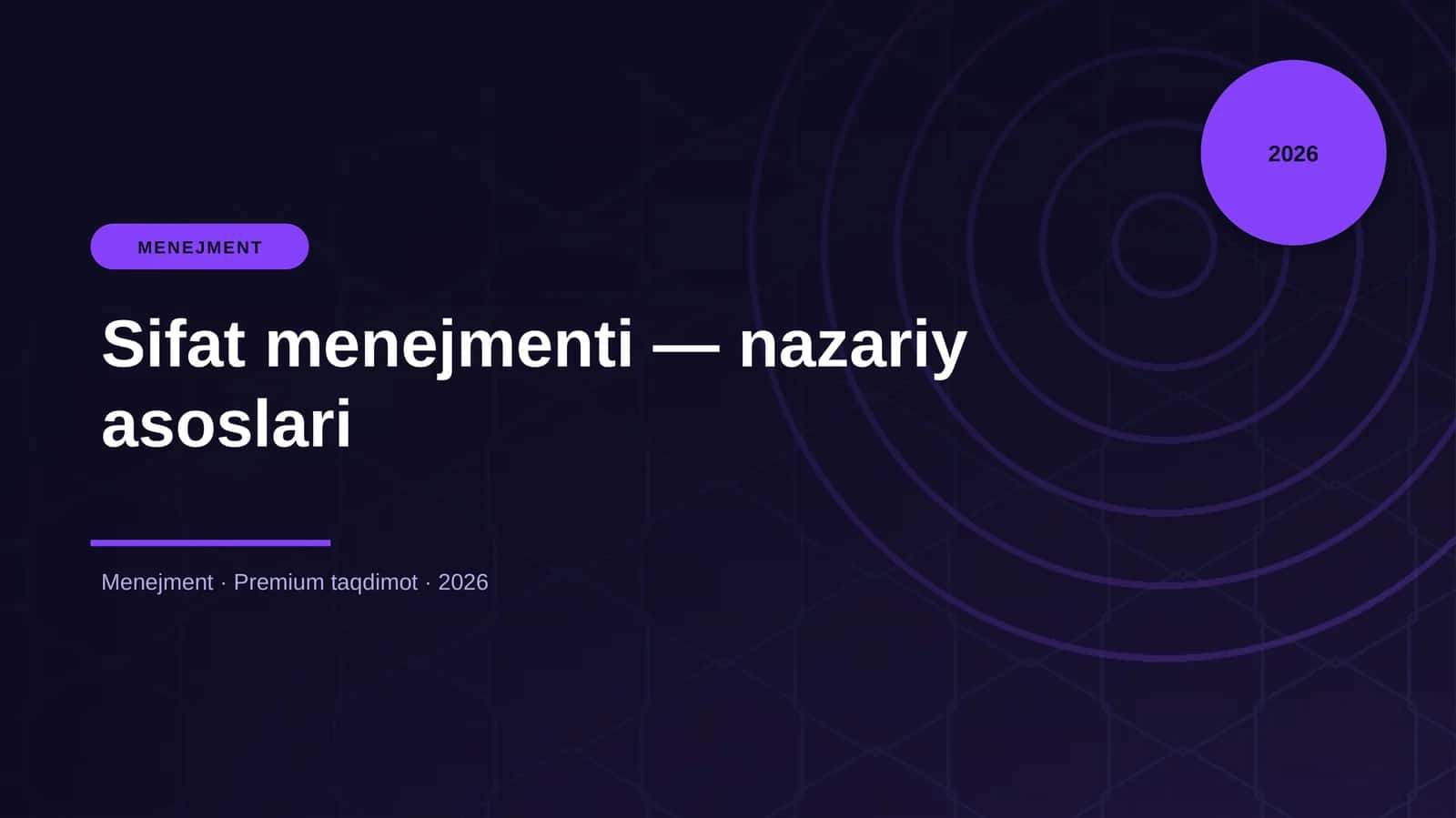Sifat menejmenti — nazariy asoslari