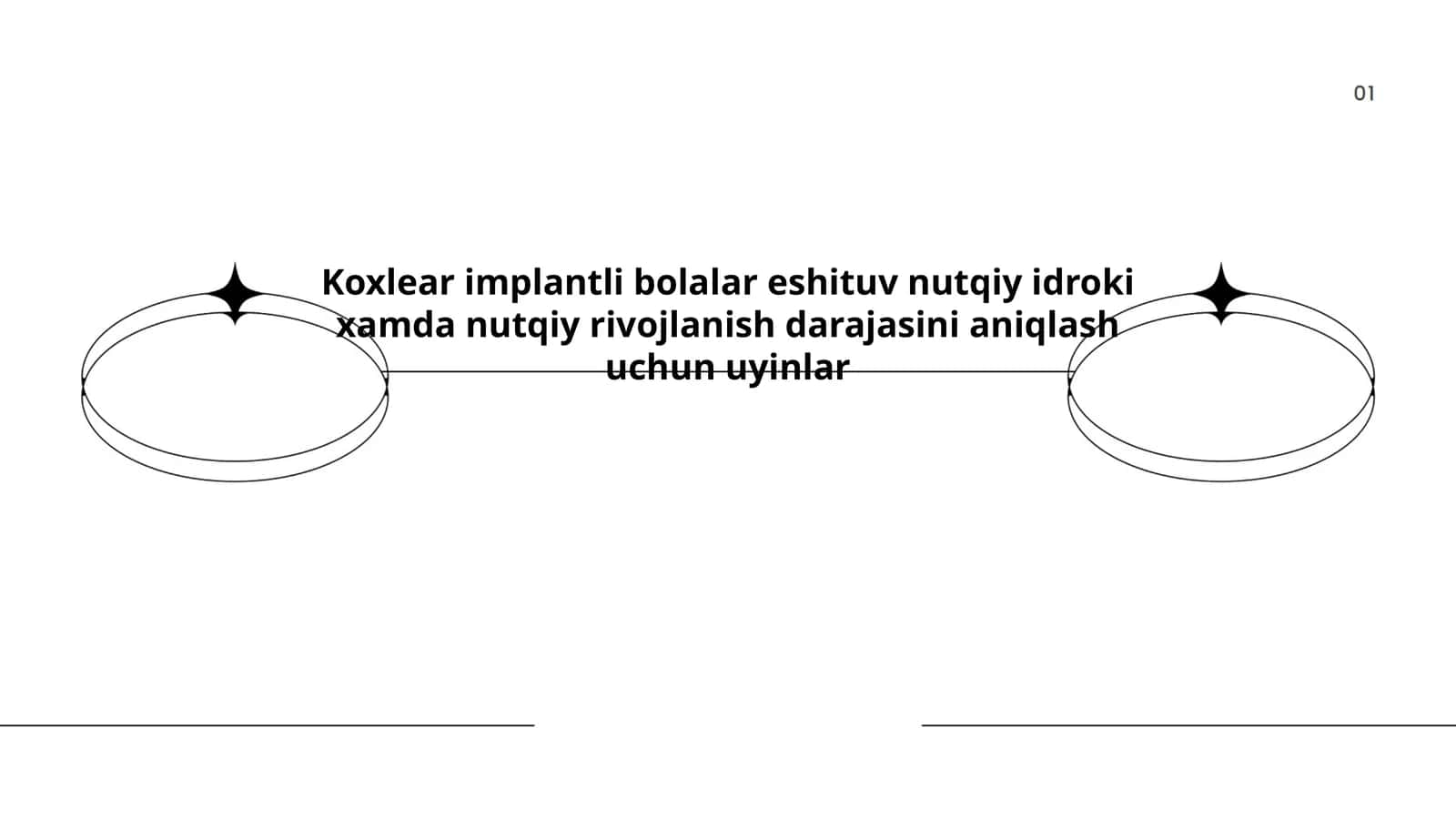 Koxlear implantli bolalar eshituv nutqiy idroki xamda nutqiy rivojlanish darajasini aniqlash uchun uyinlar