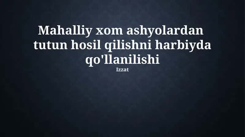 Xom ashyolar va portlovchi moddalar