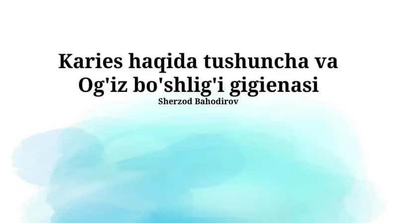 Og'iz gigienasi