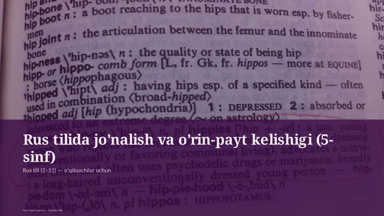 Rus tilida jo'nalish va o'rin-payt kelishigi (5-sinf)