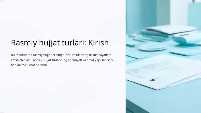 Rasmiy hujjat turlari