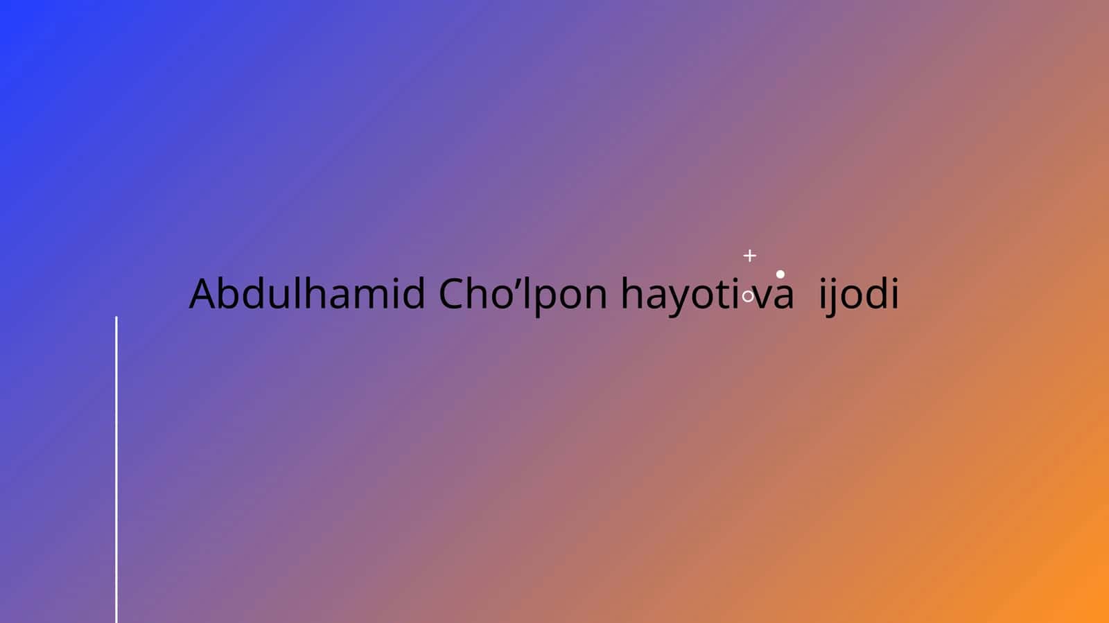 Abdulhamid Cho’lpon hayoti va ijodi