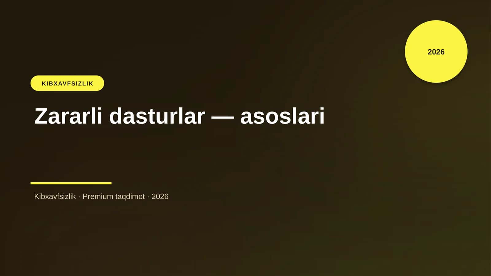 Zararli dasturlar — asoslari
