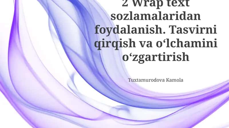 Matn o'rash sozlamalari