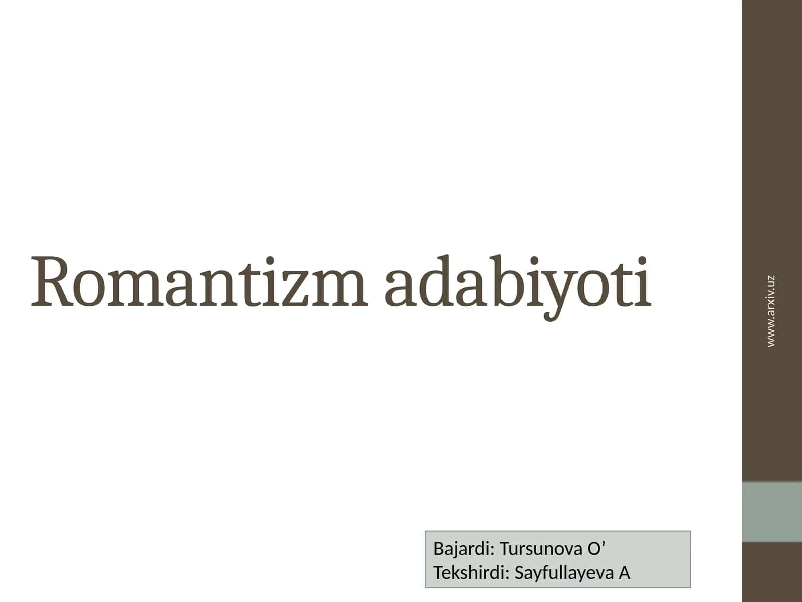 Romantizm adabiyoti