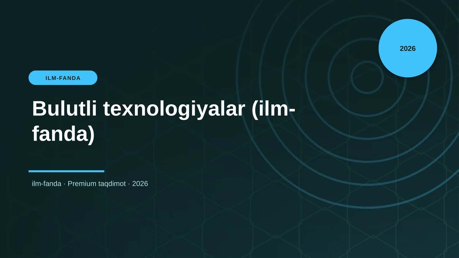 Bulutli texnologiyalar (ilm-fanda)