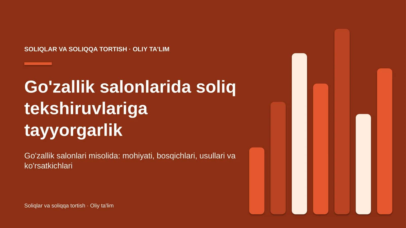 Go'zallik salonlarida soliq tekshiruvlariga tayyorgarlik