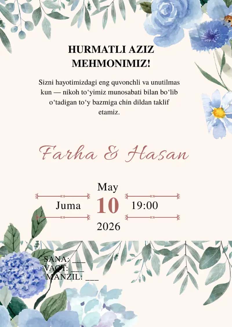 Taklifnoma shaplon