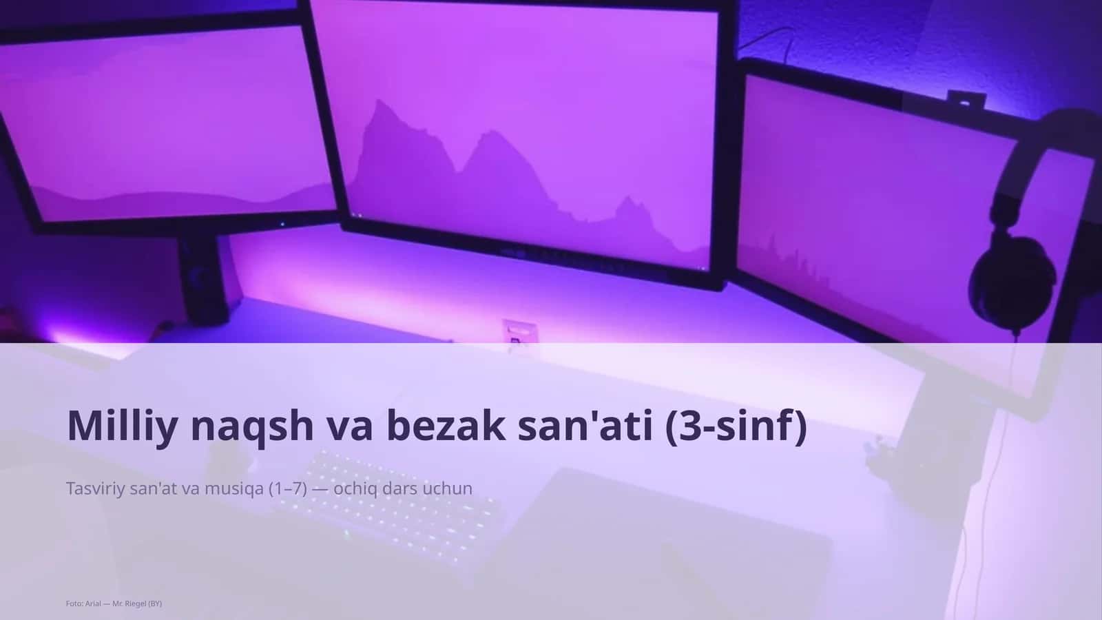 Milliy naqsh va bezak san'ati (3-sinf)