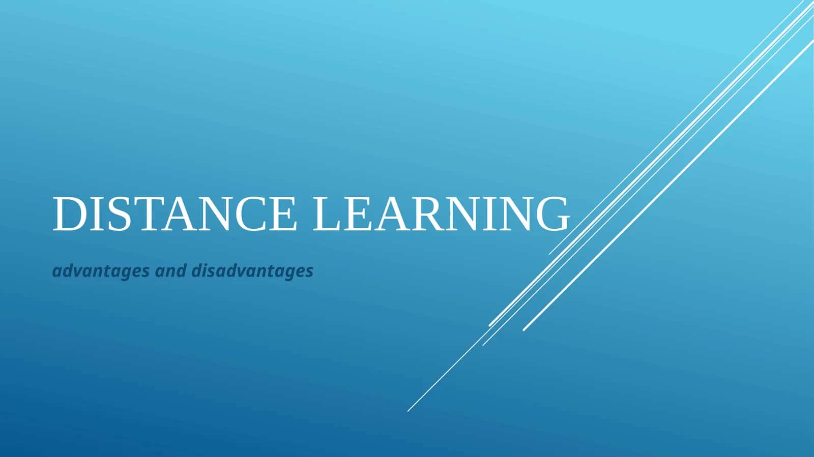 Distance learning
