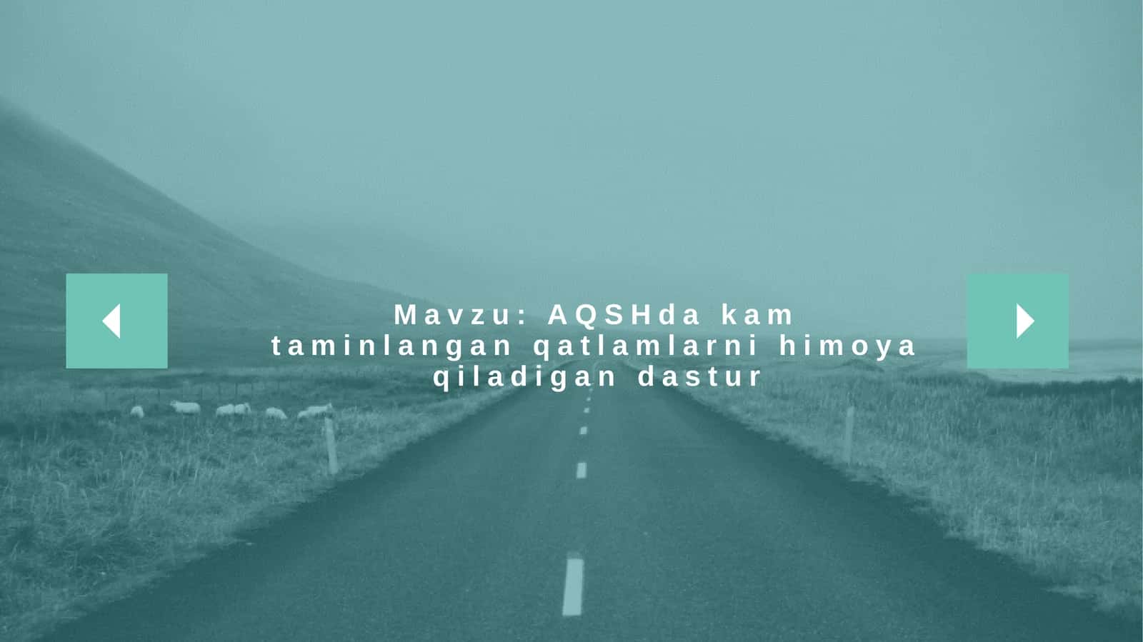 AQSHda kam taminlangan qatlamlarni himoya qiladigan dastur