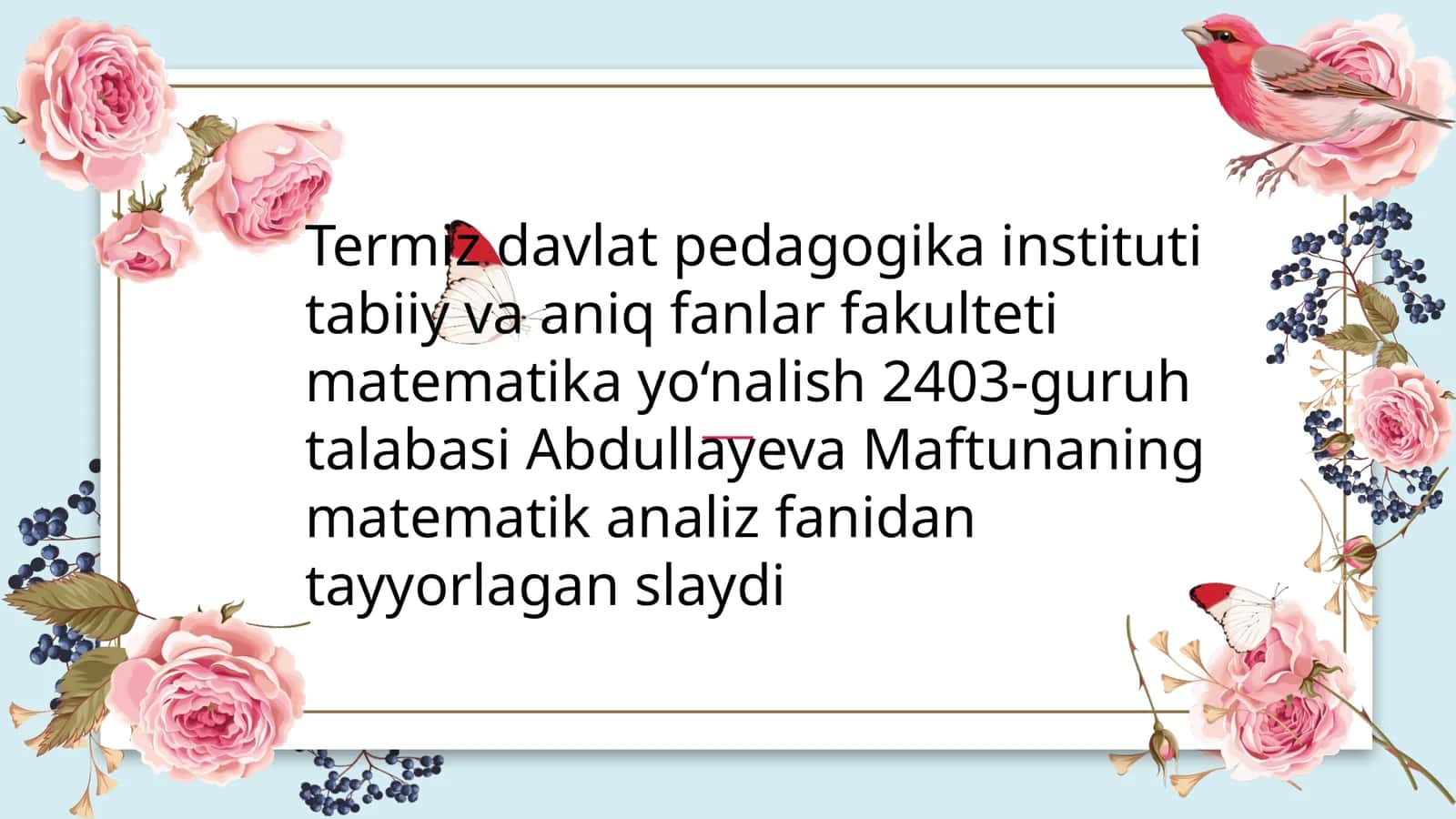 To‘plamlar va ular ustida amallar