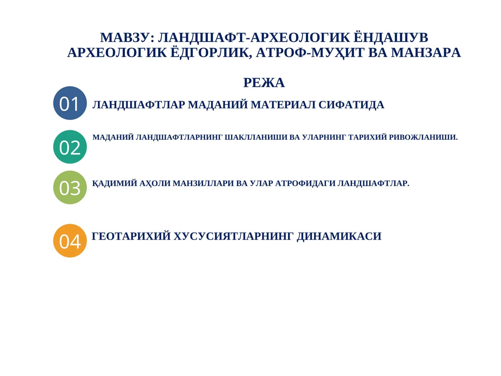 Ландшафт-археологик ёндашув Археологик ёдгорлик, атроф-муҳит ва манзара
