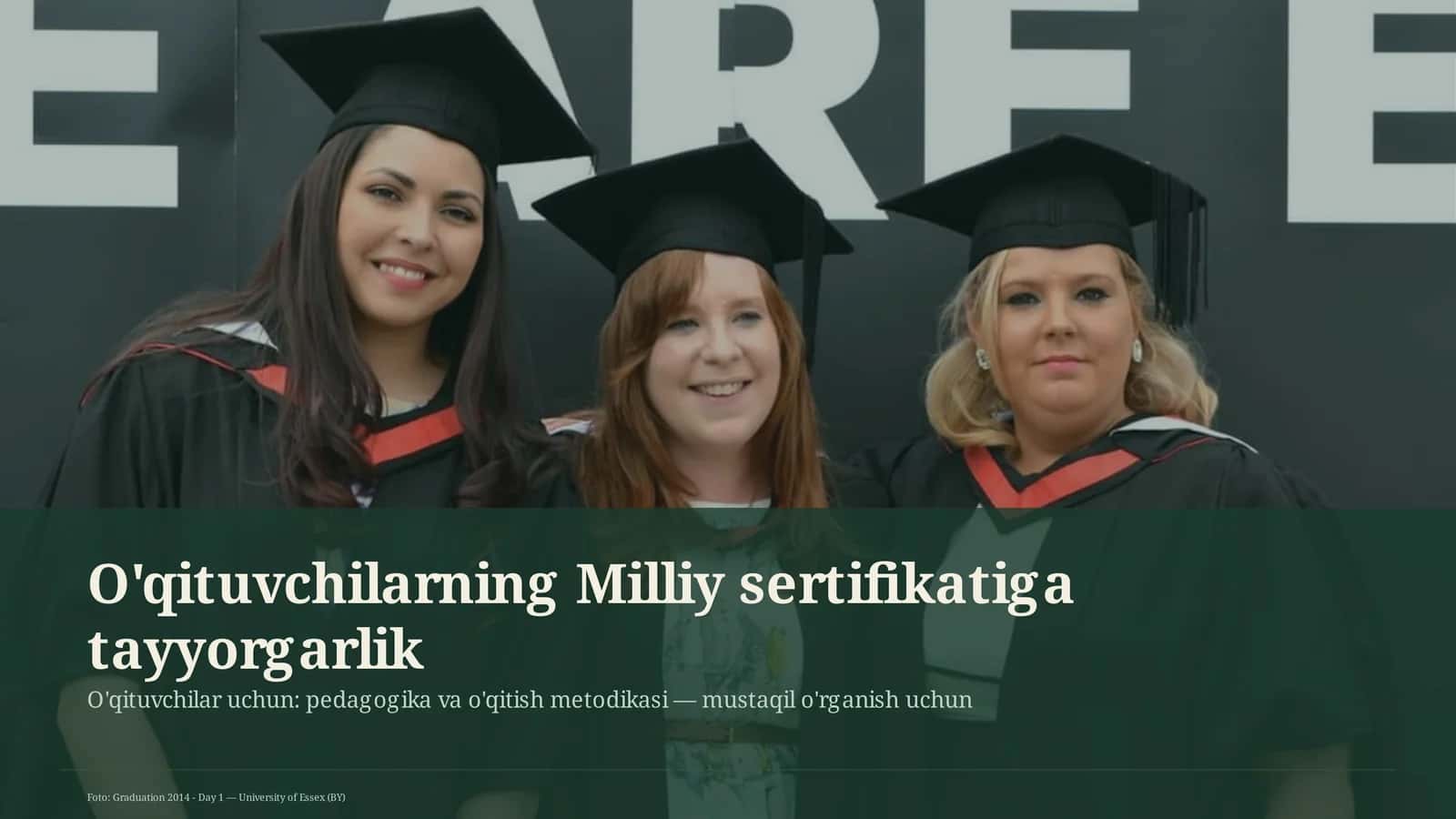 O'qituvchilarning Milliy sertifikatiga tayyorgarlik
