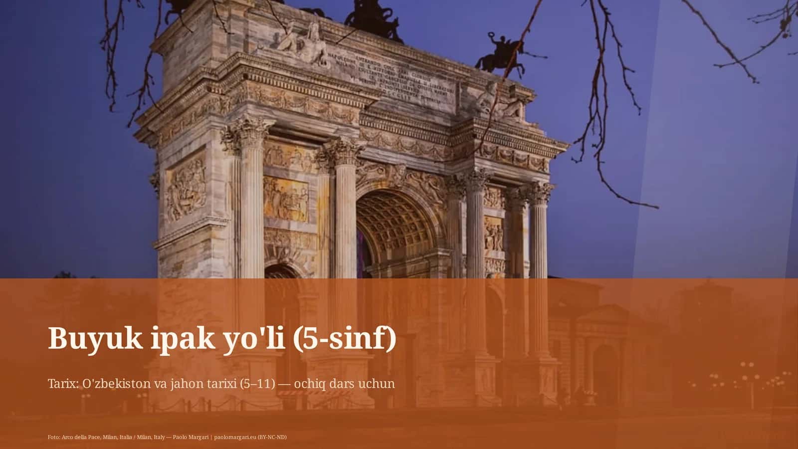 Buyuk ipak yo'li (5-sinf)