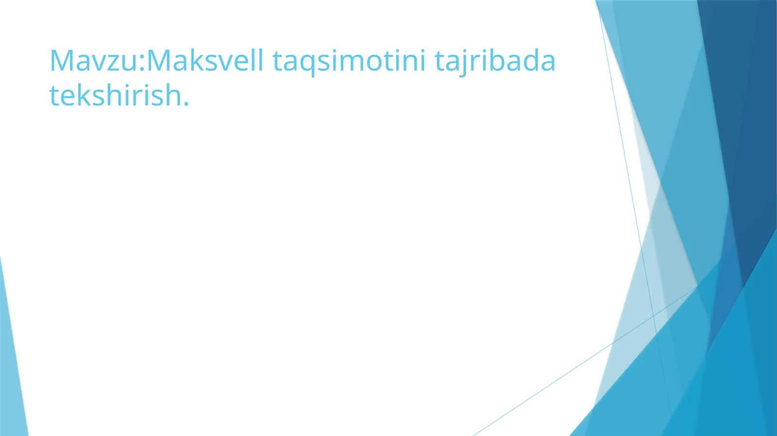 Maksvell taqsimoti