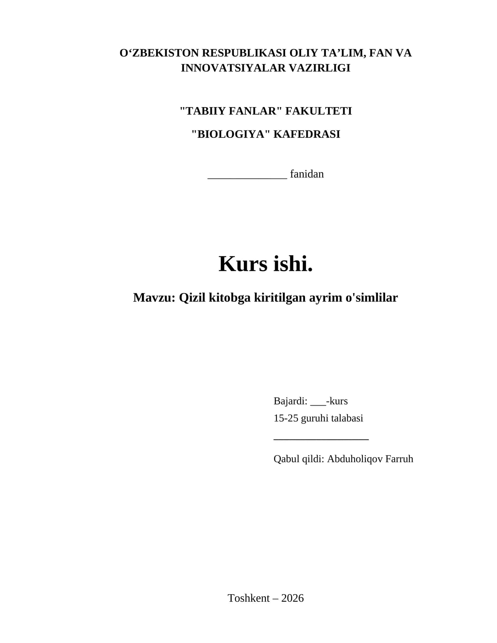 Qizil kitobga kiritilgan ayrim o'simlilar