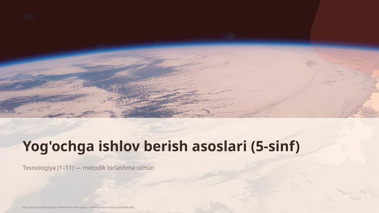 Yog'ochga ishlov berish asoslari (5-sinf)
