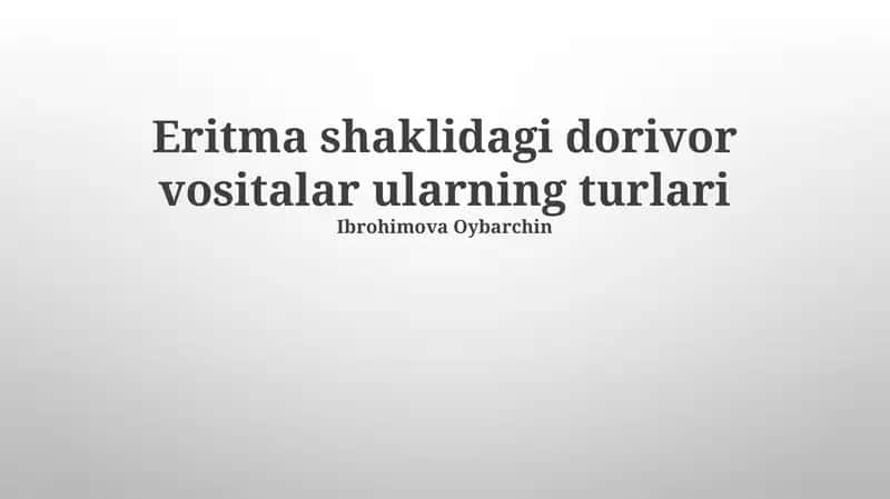 Har xil malham turlari