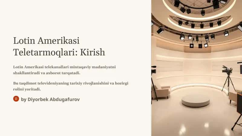 Lotin Amerikasi Teletarmoqlari: Kirish