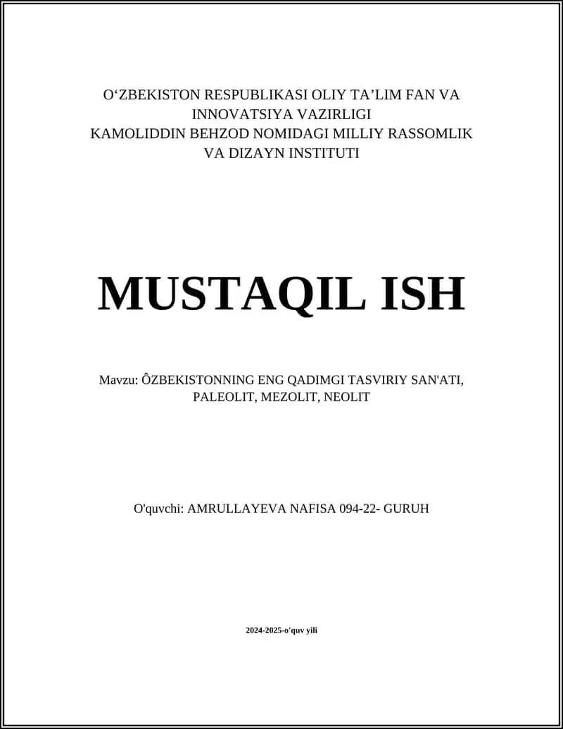 Qadimgi odamlarning san'ati