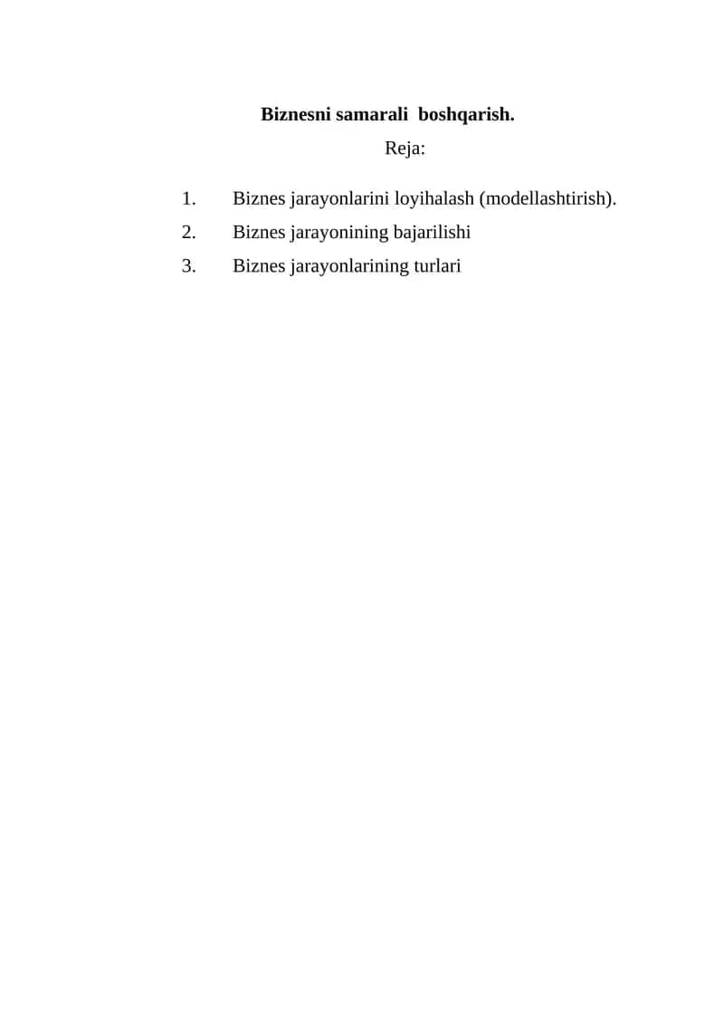 Biznes jarayonlarini boshqarish tizimlari