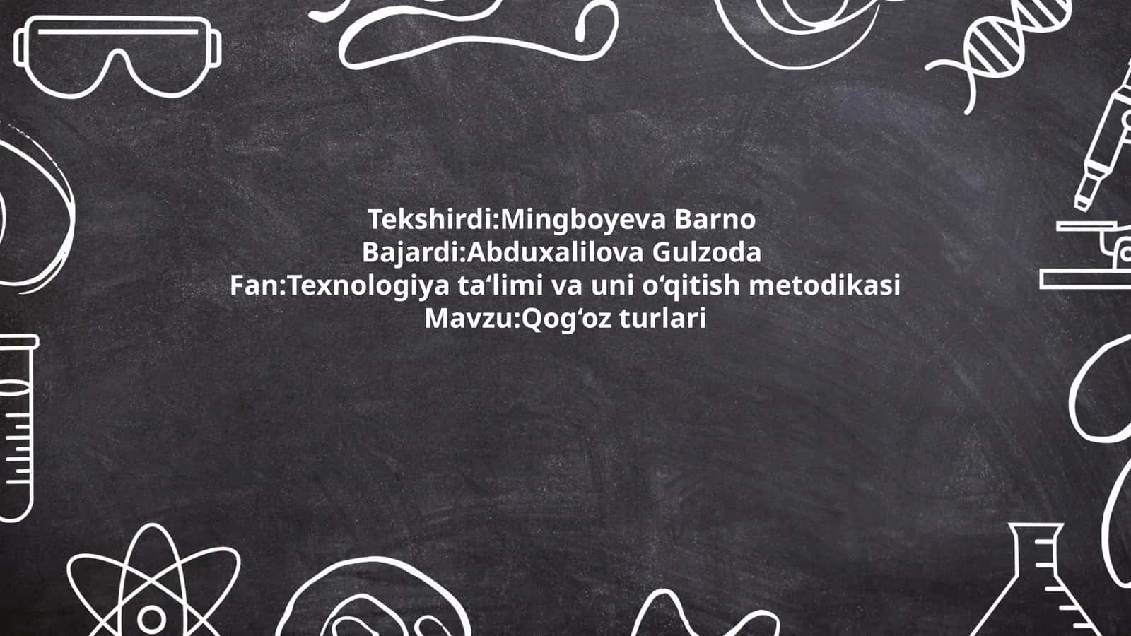 Qog‘oz turlari