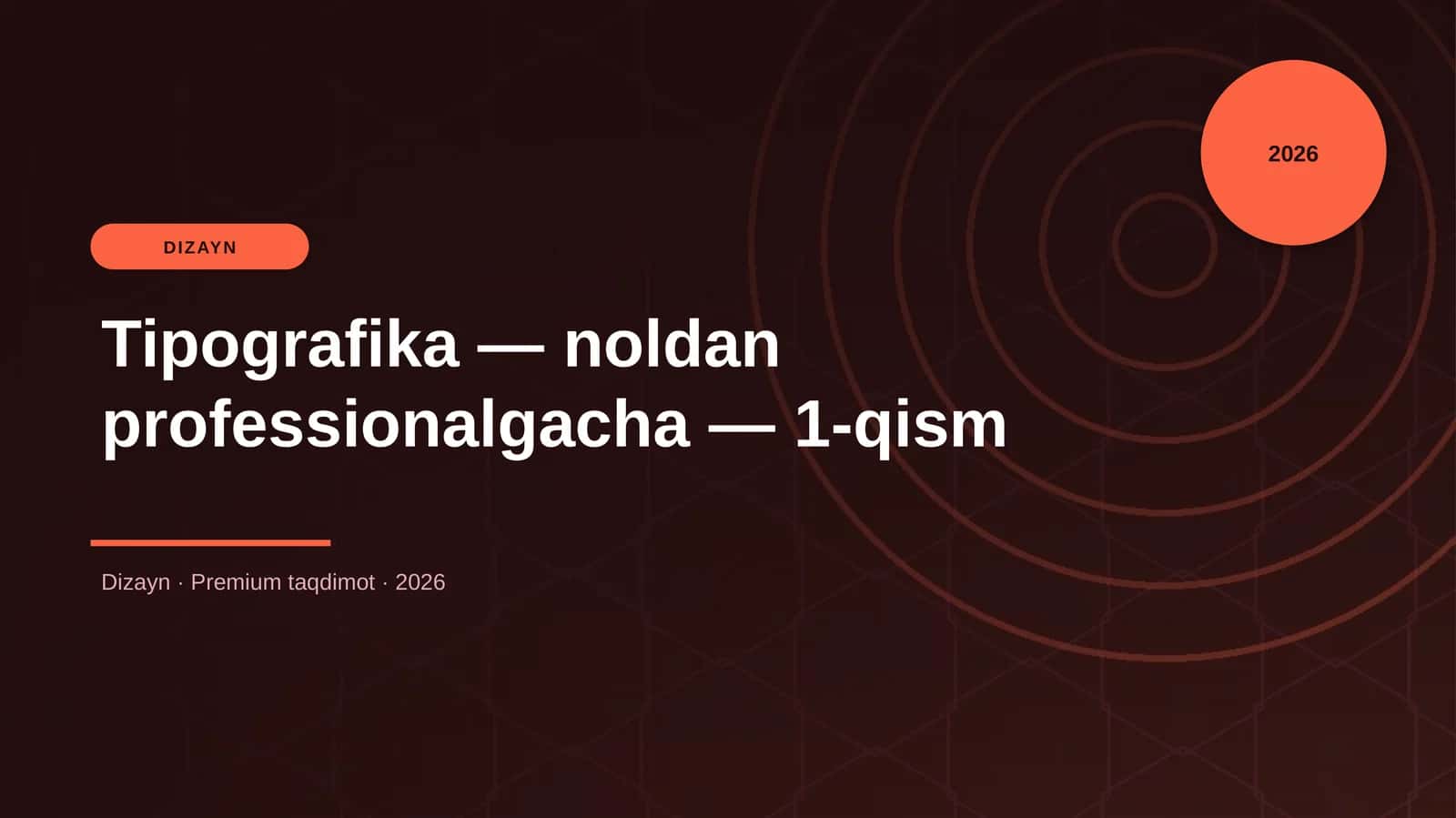 Tipografika — noldan professionalgacha — 1-qism