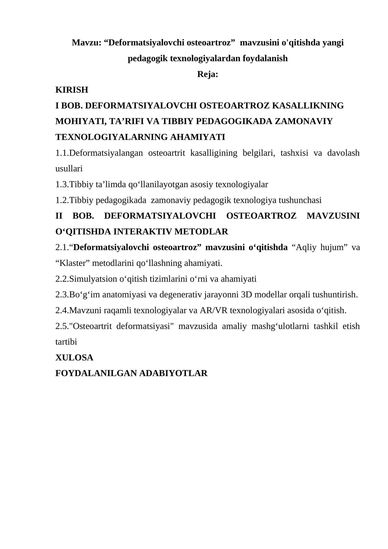 Deformatsiyalovchi osteoartroz
