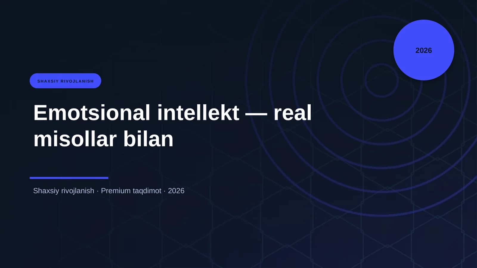 Emotsional intellekt — real misollar bilan
