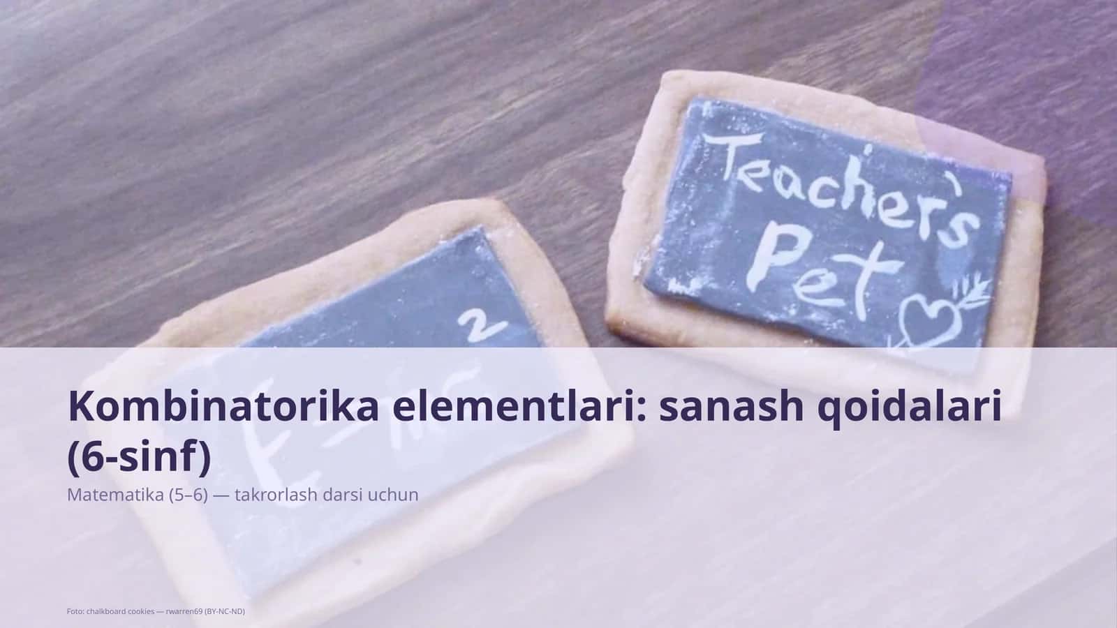Kombinatorika elementlari: sanash qoidalari (6-sinf)