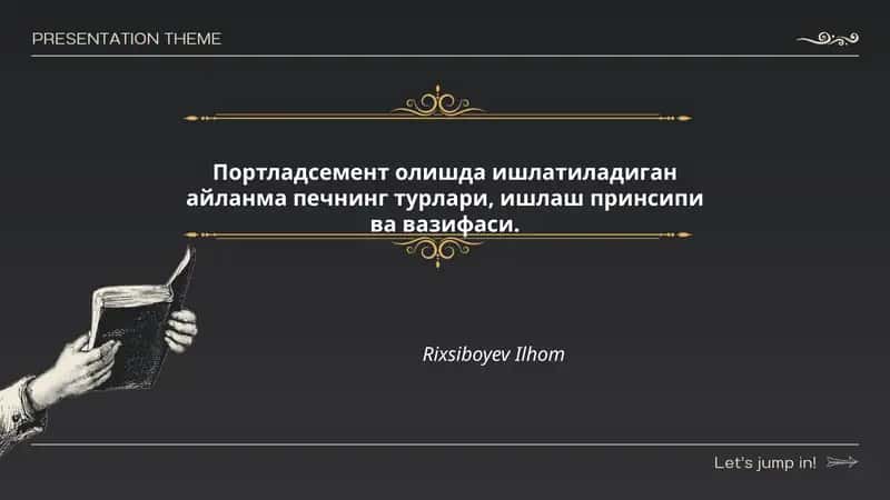Портладсемент олишда ишлатиладиган айланма печнинг турлари, ишлаш принсипи ва вазифаси