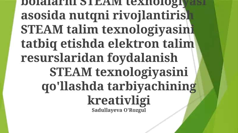 O'qituvchining STEAM Texnologiyalarini Qo'llashdagi Rolini