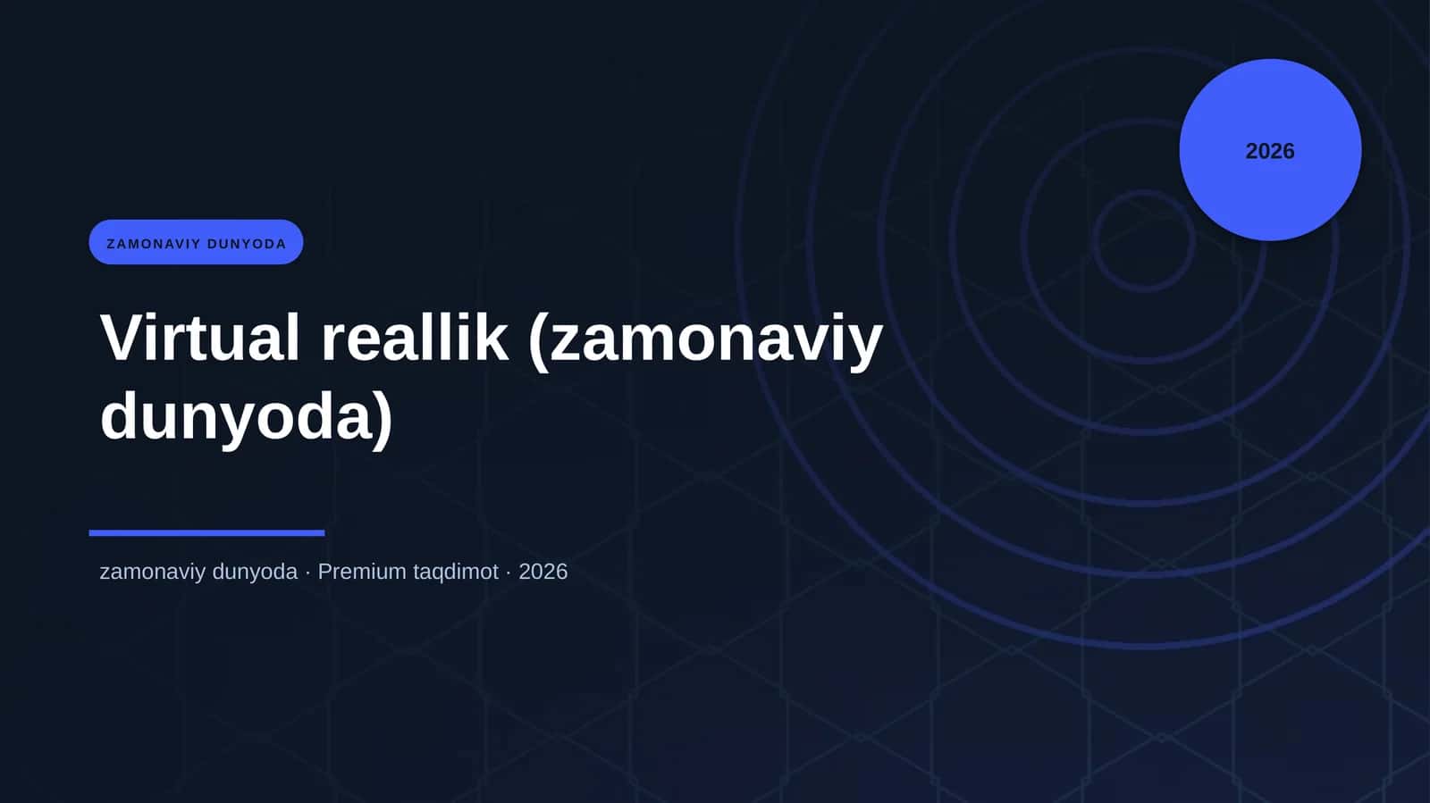 Virtual reallik (zamonaviy dunyoda)