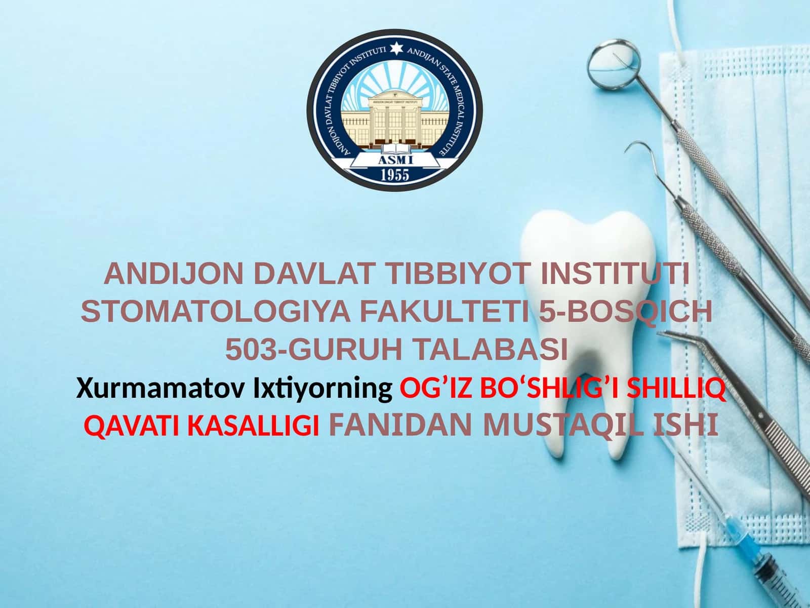 BOLALARDA OG’IZ BO‘SHLIG’I SHILLIQ PARDASINING VIRUSLI INFEKSIYASI XASTALIKLARI