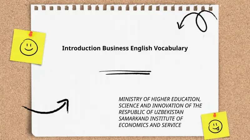 Introduction Business English Vocabulary