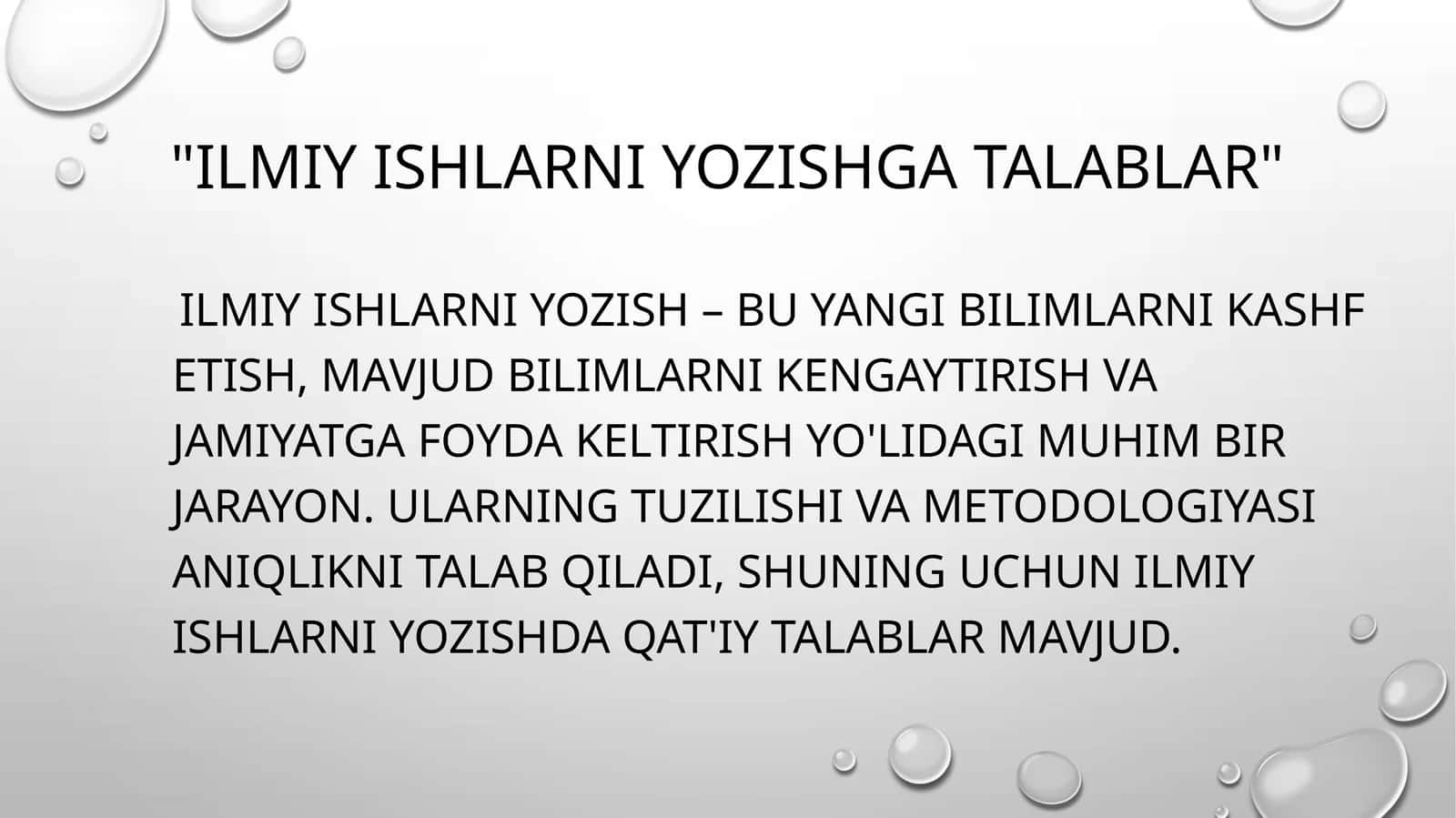 IlmiyIshlarniYozishgaTalablar
