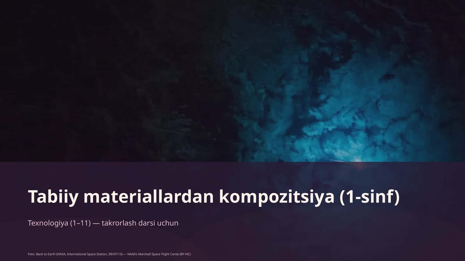 Tabiiy materiallardan kompozitsiya (1-sinf)