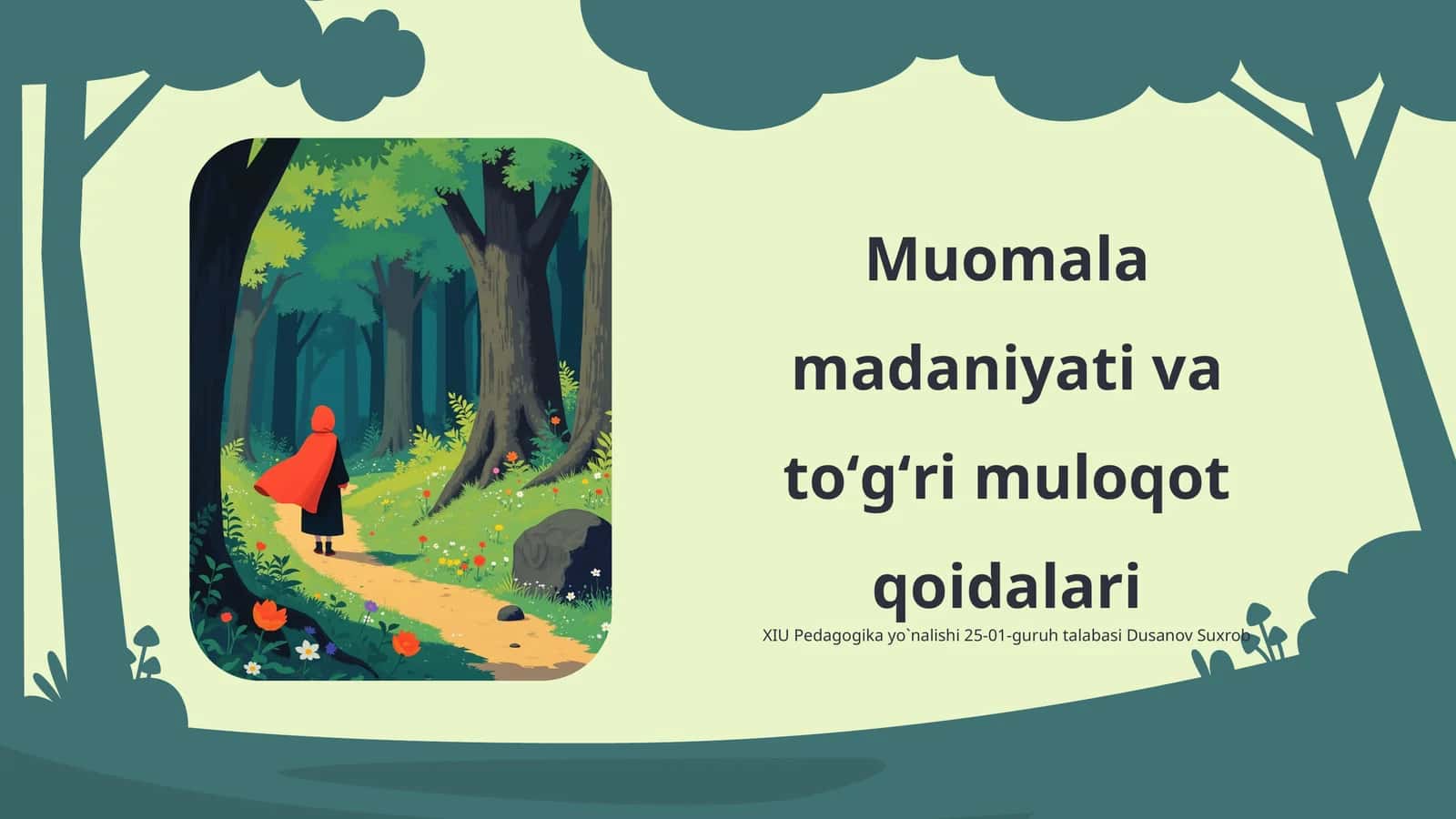 Muomala madaniyati va toʻgʻri muloqot qoidalari