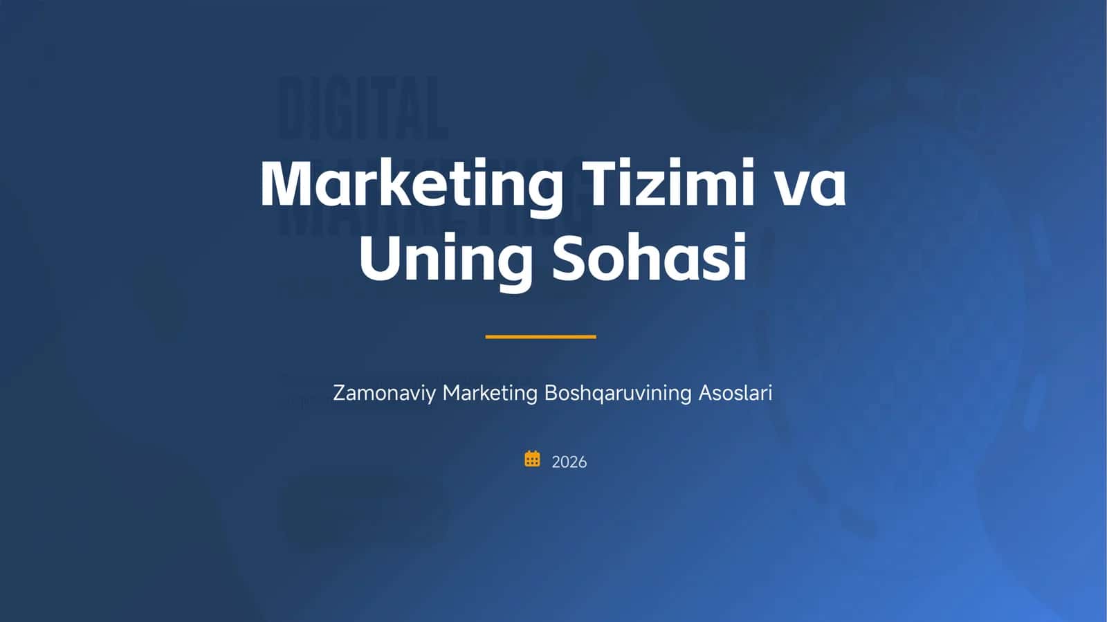 Zamonaviy Marketing Boshqaruvining Asoslari