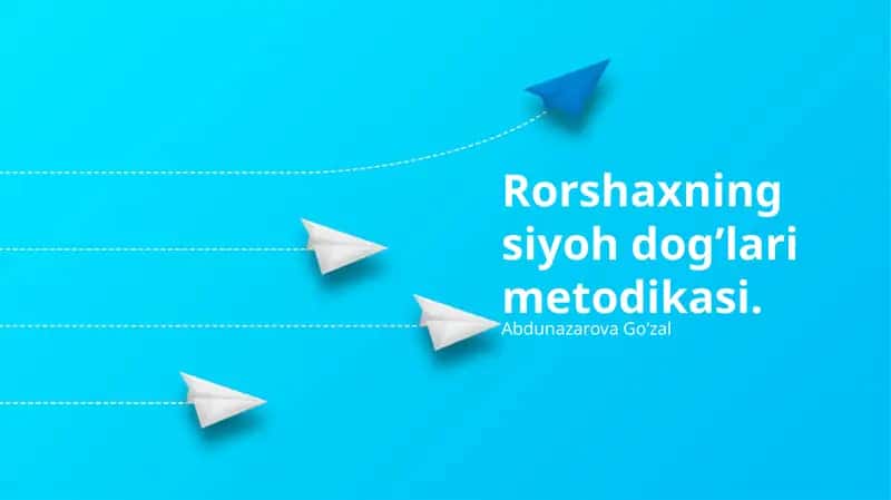 Rorshaxning siyoh dog'lari metodikasi